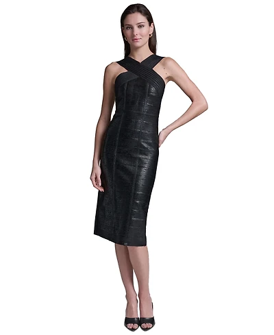 Bcbg Women's Black Bandage Midi Dress