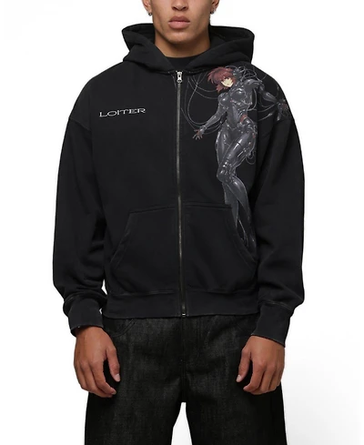 Loiter Men's Spectre Graphic Relaxed-Fit Full-Zip Hoodie