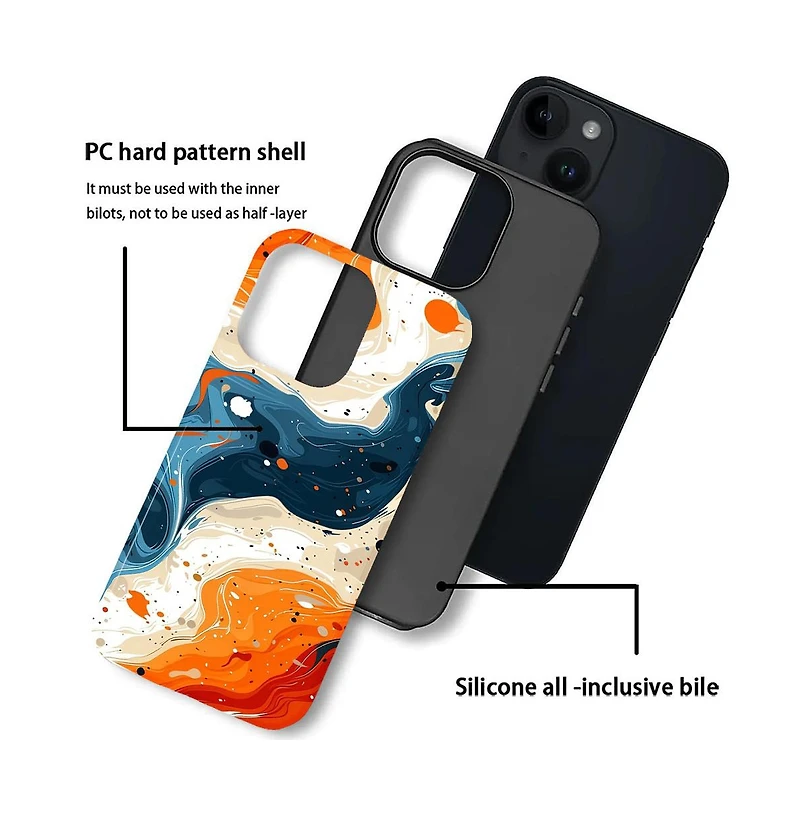 Lisen Dual-Layer Durable Anti-Slip Phone Case for Apple iPhone 15 Plus