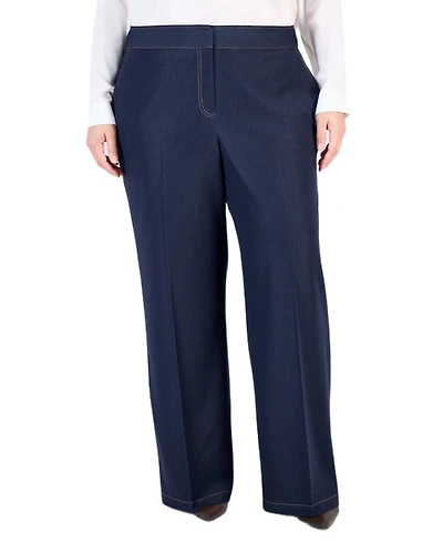 Tahari Plus Size Wide-Leg Pants