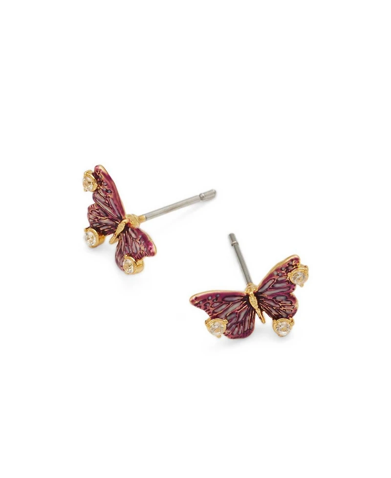 Fable England Eve Butterfly Stud Earrings in Gold