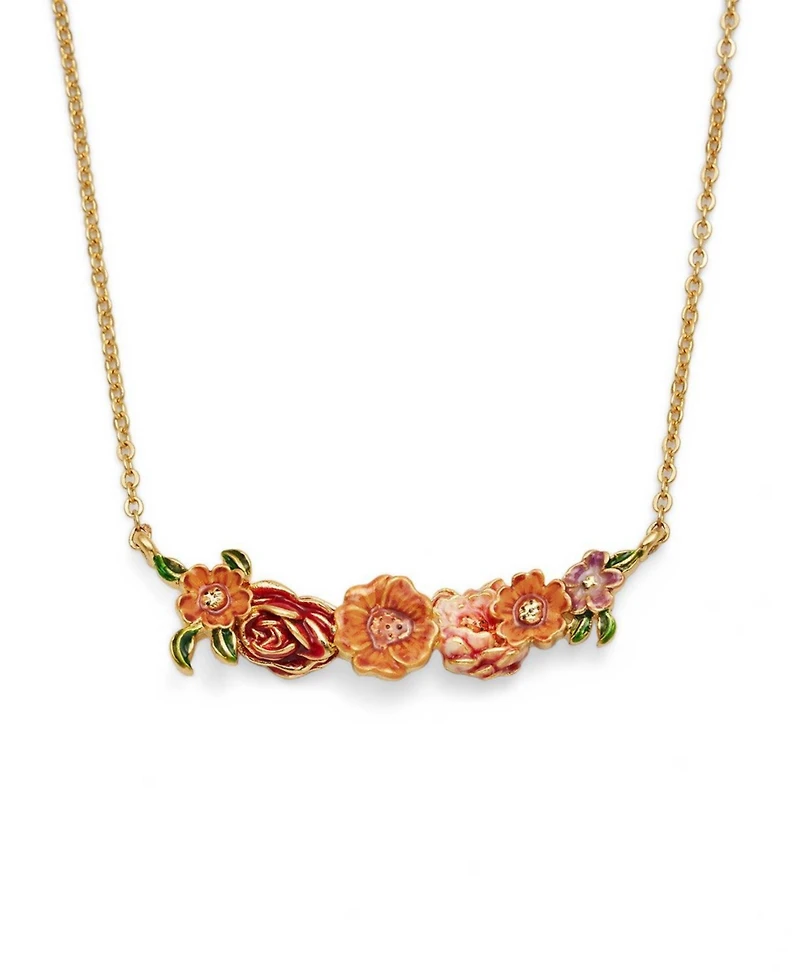 Fable England Eve Floral Choker Necklace in Gold