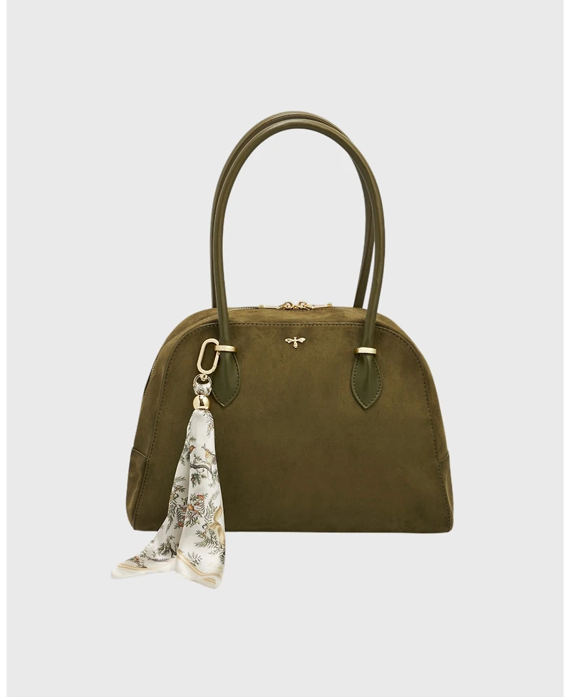 Fable England Amelia Faux Suede Shoulder Bag