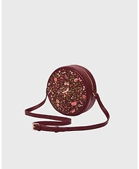Fable England Chloe Owl Embroidered Circle Bag