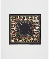 Fable England Women's Orla Mushroom Small Square Scarf