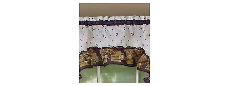GoodGram Coffee Complete Kitchen Curtain Tier and Swag Set - 58 in. W x 36 L