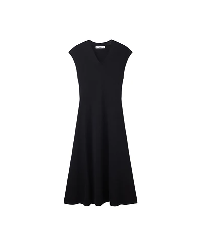 Mango Women's V-Neck A-Line Midi Dress