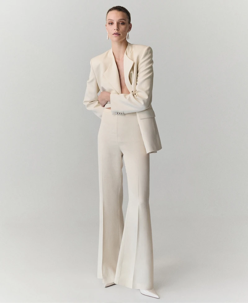 Mango Women's High-Rise Straight Suit Pants