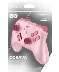 Gg Gear Gripz Corava Wireless Hall-Effect Racing Wheel + Controller, 2-Piece Bundle for Nintendo Switch 2