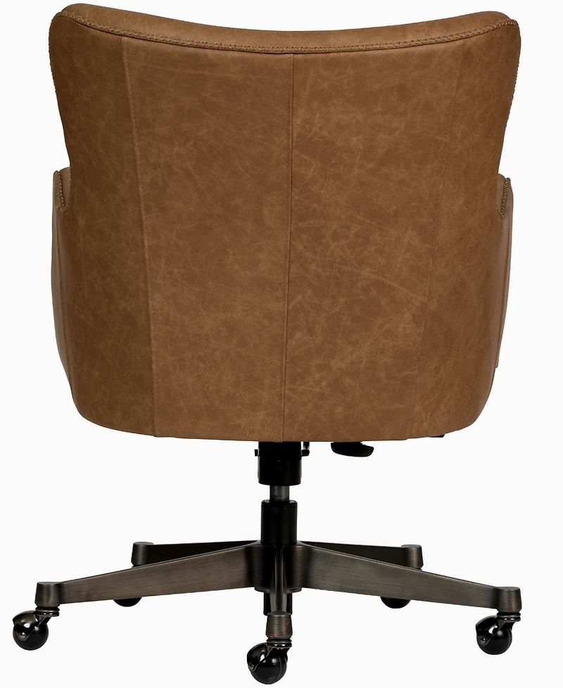 Zayden 34" Genuine Leather Swivel Office Chair