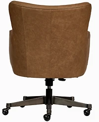 Zayden 34" Genuine Leather Swivel Office Chair