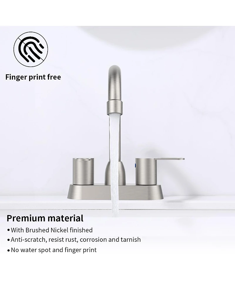 Phying 2 Handles Bathroom Sink Faucet Brushed Nickel Centerset Rv Bathroom Faucet