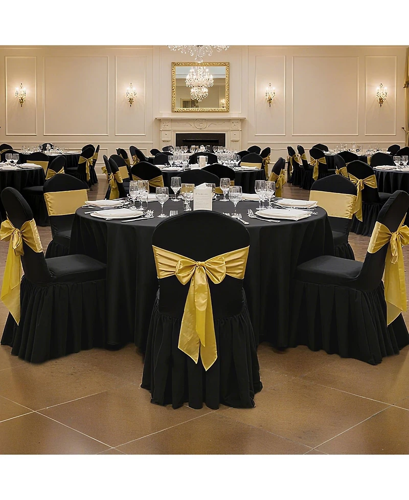 Slickblue 30 Pack Polyester Spandex Chair Covers, Stretch Fit Slipcovers for Wedding Reception Chairs