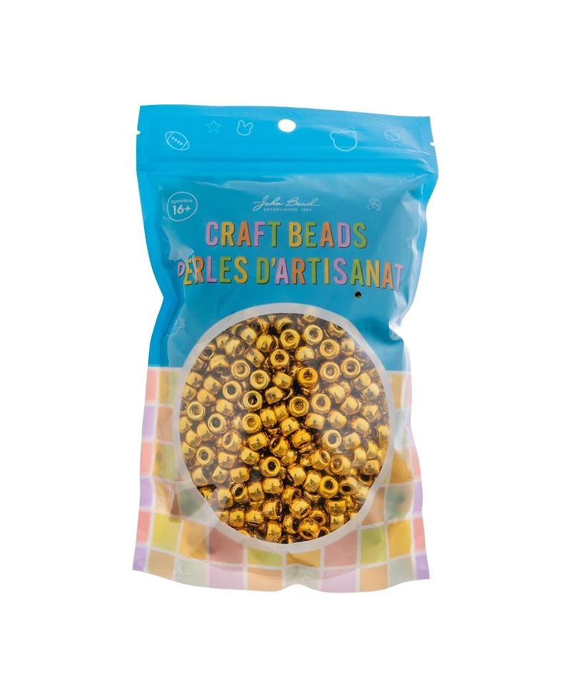 John Bead Metalized Plastic Crow Beads for Diy Jewelry Making