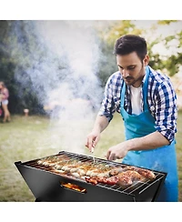 Mountaintop Foldable Bbq Grill Portable Bbq Barbecue Grill Camping Garden Outdoor Travel for Camping Picnic Rv Travel Backyard