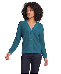 Lands' End Women's Long Sleeve Waffle V-neck Cardigan
