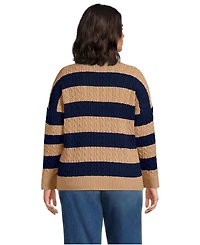 Lands' End Plus Drifter Classic Cable Sweater