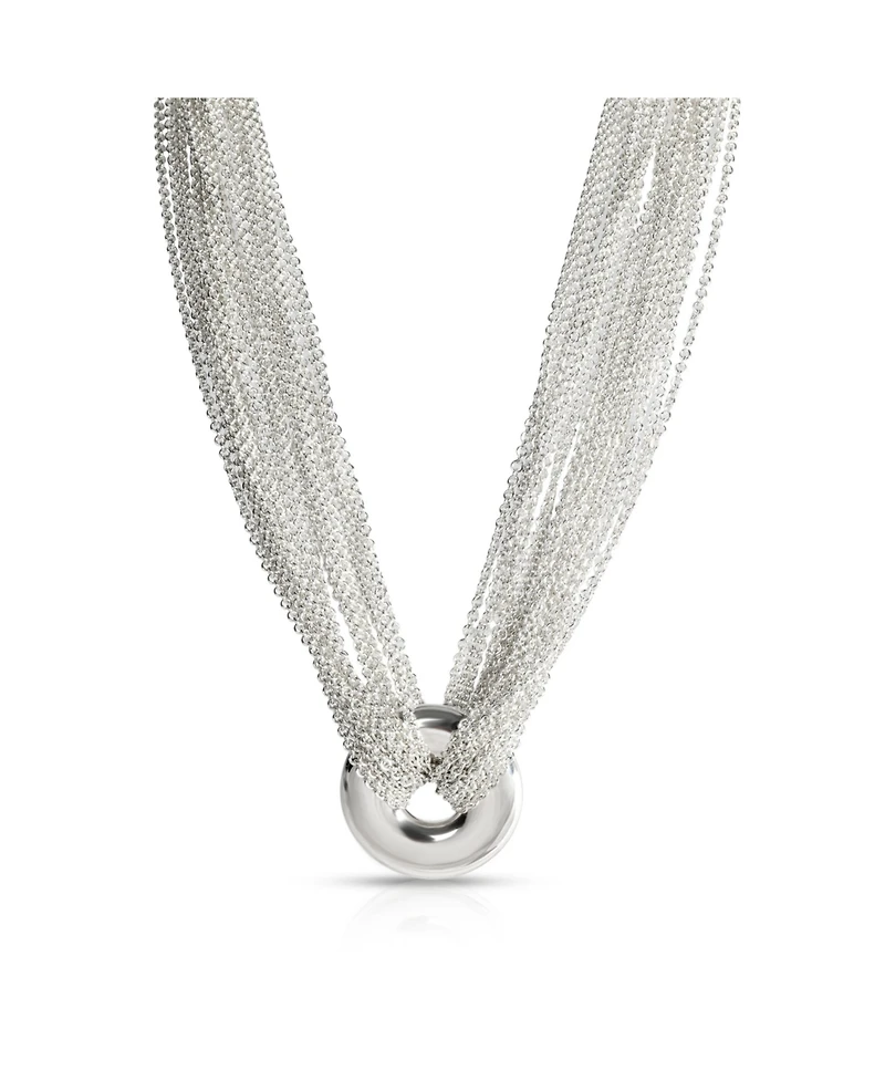 Pre-Owned Tiffany & Co Sterling Silver Multi-Strand Circle Necklace