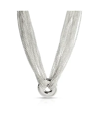 Pre-Owned Tiffany & Co Sterling Silver Multi-Strand Circle Necklace