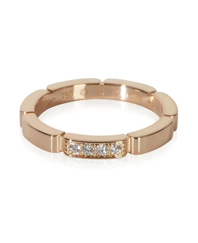 Pre-Owned Cartier Rose Gold Diamond Maillon Panthere Band