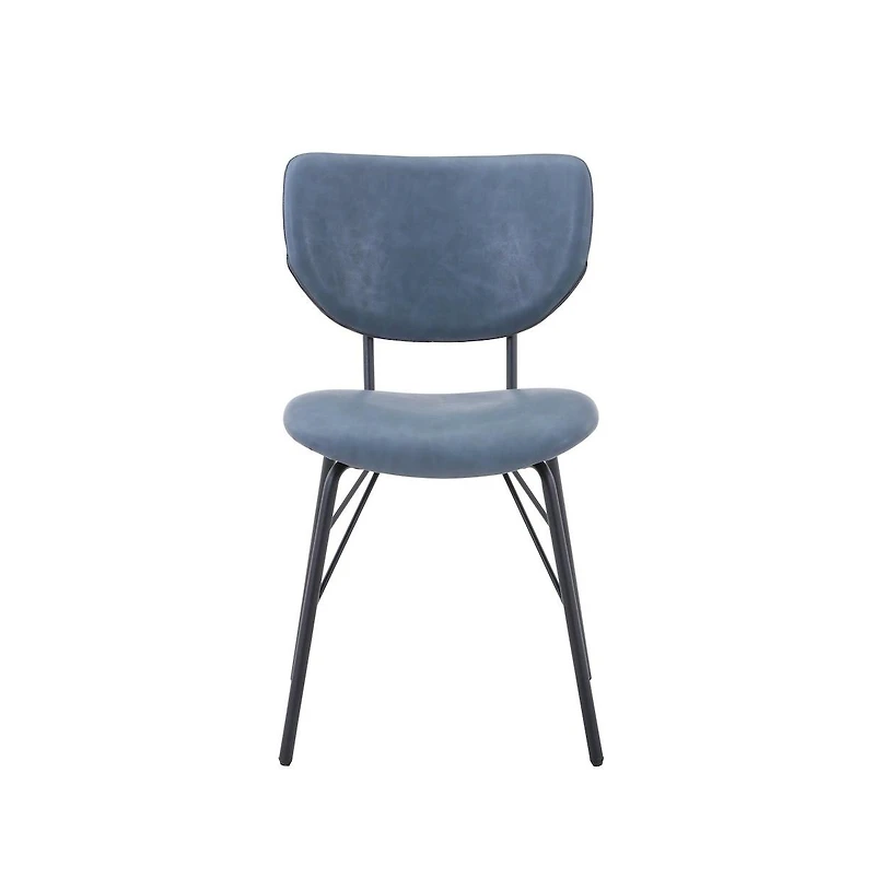 Jofran Contemporary Modern Faux Leather Split-Back Upholstered Dining Chair (Set of 2)