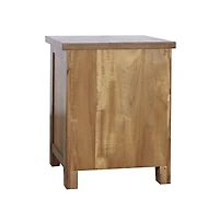 Jofran Claremont Transitional Rustic Wood Accent End Table with Storage