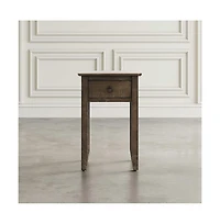 Jofran Devon Farmhouse Distressed Solid Wood End Table