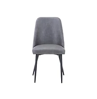 Maddox Mid-Century Modern Faux Leather Upholstered Dining Chair (Set of 2)