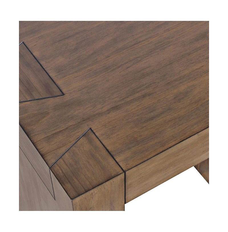 Jofran Taos Modern Rustic Square Dovetailed End Table