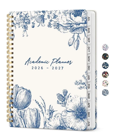 Danrong Academic Planner Monthly Weekly Hardcover Organizer for School Office Home