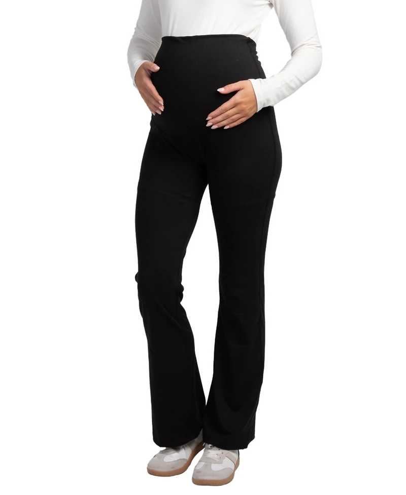 Hello Miz Maternity High-Rise Over-the-Belly Flare Pants