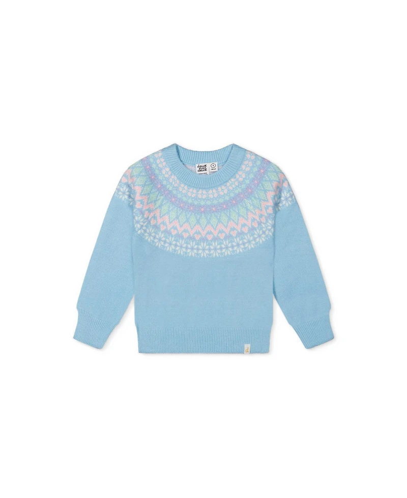 Deux par Deux Toddler Girls' 2T-5T Apres-Ski Fair Isle Knit Sweater