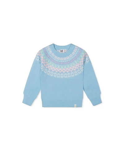 Deux par Deux Toddler Girls' 2T-5T Apres-Ski Fair Isle Knit Sweater