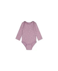 Deux par Deux Baby Girls' Long-Sleeve Onesies, 3-Pack