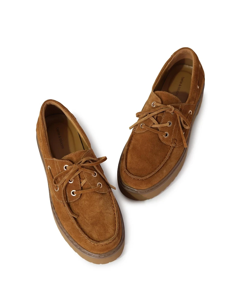 Belle & Bloom Women's Yachting Day Suede Boat Shoe
