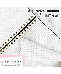 Danrong B5 Spiral Notebook Hardcover 100gsm College Ruled Thick Paper 160 Pages For School Office Note Taking
