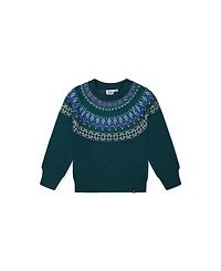 Deux par Deux Boys' 4-20 Apres-Ski Fair Isle Raglan Sweater