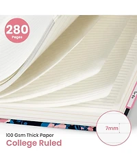 Danrong Twilight Bloom 5 Subject Spiral Notebook College Ruled Hardcover Journal For Work Study Organization