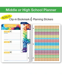 Danrong Middle High School Student Planner Dated Weekly Monthly Academic Block Format With Ruler Bookmark Stickers