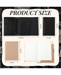 Danrong Genuine Leather Refillable Travel Journal Notebook With Card Slots Pen Holder