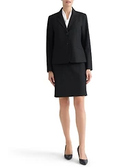 Kasper Women's Machine Washable Bi-Stretch Two-Button Blazer, Regular & Petite