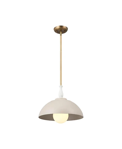 Kichler Fira 14" Wide Brass Pendant Light with Greige Shade