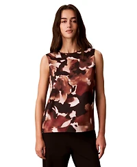 Calvin Klein Women's Sleeveless Crewneck Floral-Print Tank