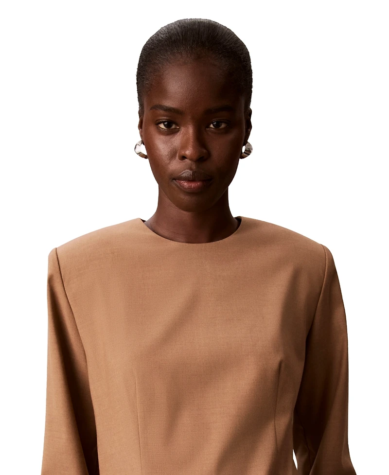 Calvin Klein Women's Tailored Long-Sleeve Blouse