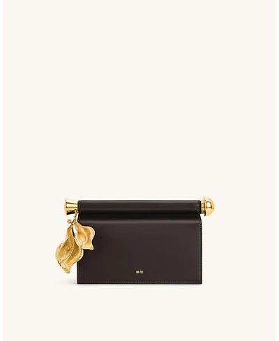 Jw Pei Holly Metal Pendant Embellished Plain Weave Mini Clutch Handbag