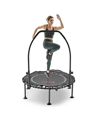 Sunny Health and Fitness Active Fitness Trampoline with Adjustable Handlebar