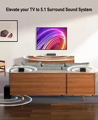 Ultimea Poseidon M3T 5.1 Surround Sound Bar, with Wireless Subwoofer and Rear Speakers, 350W