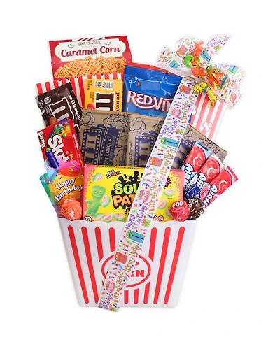 Beyond the Bow Gifts Happy Birthday Movie Night Gift Basket, 10-Pieces