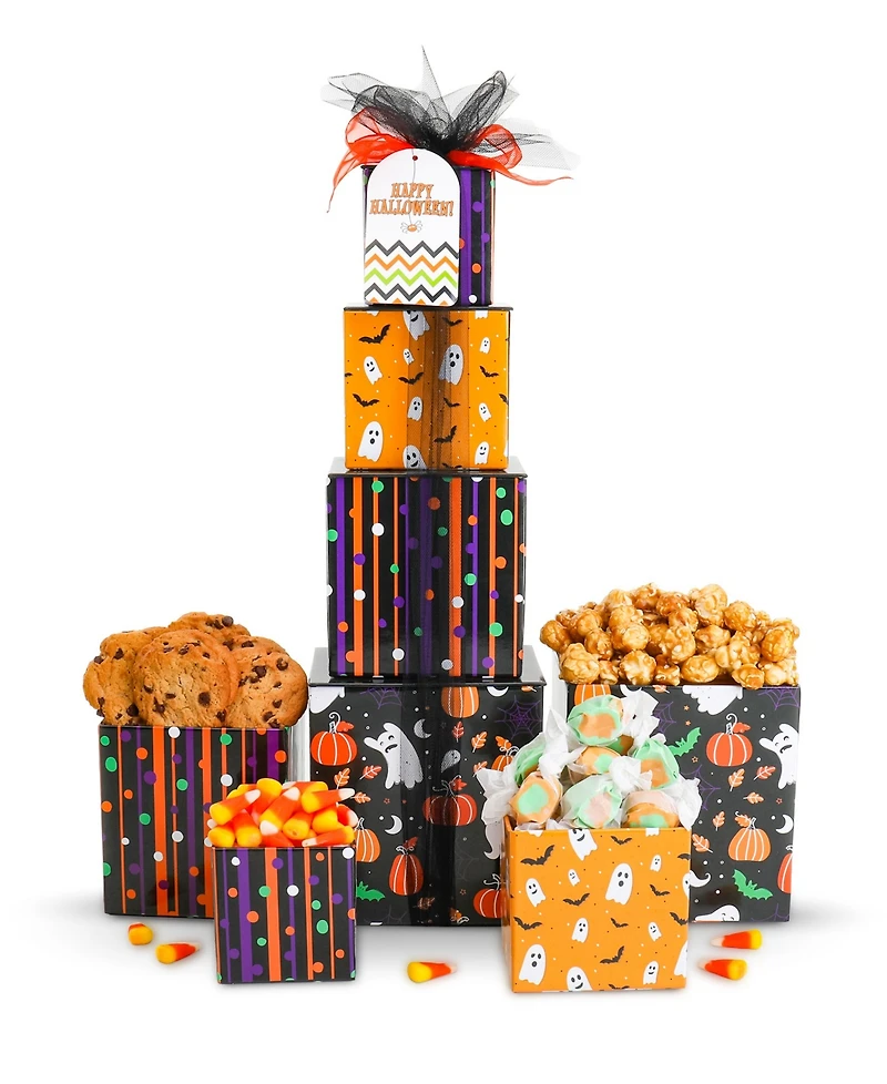 Beyond the Bow Gifts Happy Halloween Treats Gift Tower, 4-Pieces