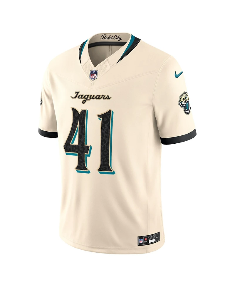 Nike Men's Josh Hines-Allen Natural Jacksonville Jaguars 2026 Rivalries Collection Vapor F.u.s.e Stitched Limited Jersey